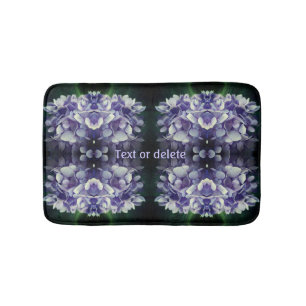 Blue Hydrangea Petals Abstract Personalized Bath Mat