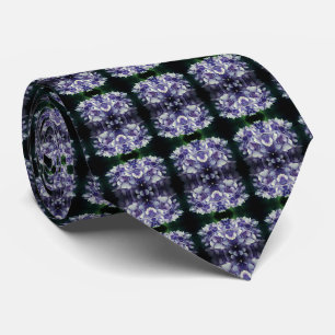 Blue Hydrangea Petals Close Up Abstract Tie