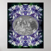 Blue Hydrangea Petals Frame Add Your Photo