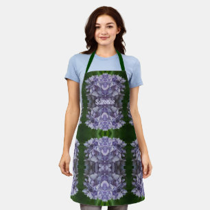 Blue Hydrangea Petals Pattern Personalized Apron