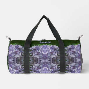 Blue Hydrangea Petals Pattern Personalized Duffle Bag