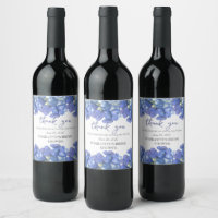Blue Hydrangea Petals Personalized Bridal Shower