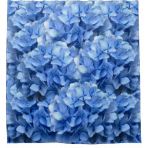 Blue Hydrangea Shower Curtain