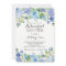 Blue hydrangea Shower Invitation