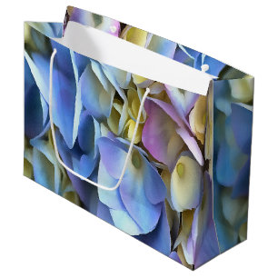Blue Hydrangea Shrub Artistic Bossom Large Gift Bag