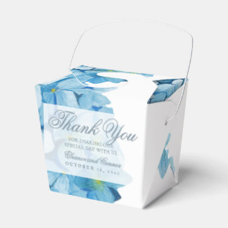 Blue Hydrangea Sophisticated Wedding Favour Box