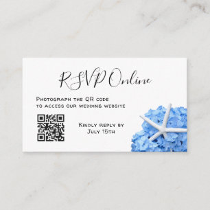 Blue Hydrangea Starfish Gift Registry Cards