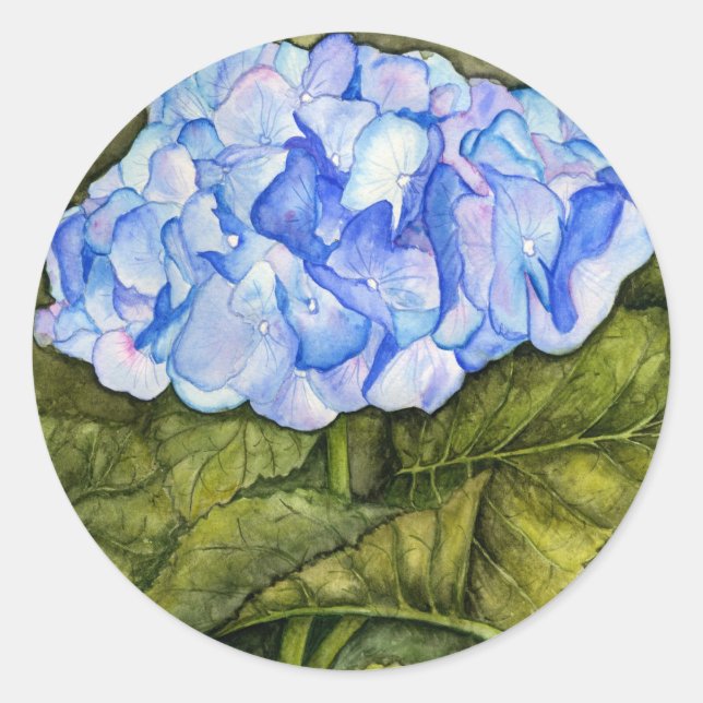 Blue Hydrangea Sticker (Front)