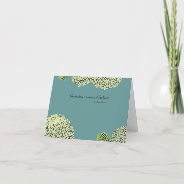 Blue Hydrangea Thank You Card (Front)