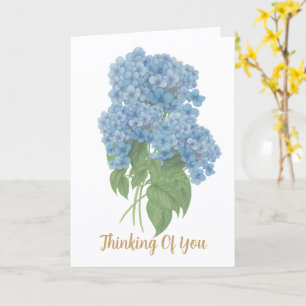 Blue Hydrangea Thinking of You Card