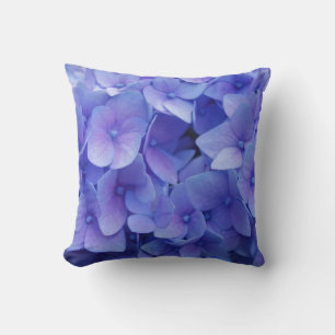 Blue Hydrangea Throw Pillow