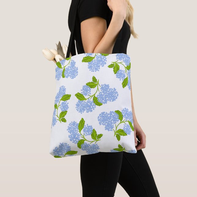 Blue Hydrangea Tote Bag (Close Up)