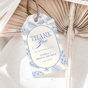 Blue Hydrangea Vintage Bridal Shower Gift Tags