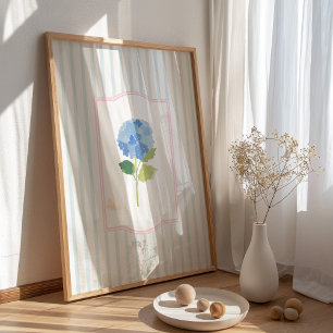 Blue Hydrangea Wall Art Print