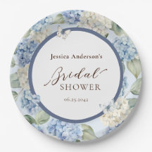Blue Hydrangea Watercolor Bridal Shower