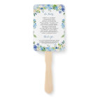 Blue Hydrangea Watercolor Floral Wedding Program