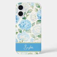 Blue Hydrangea Watercolor Name
