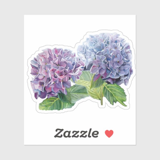 Blue Hydrangea Watercolor Sticker (Sheet)