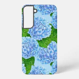 Blue hydrangea waterolor pattern samsung galaxy case