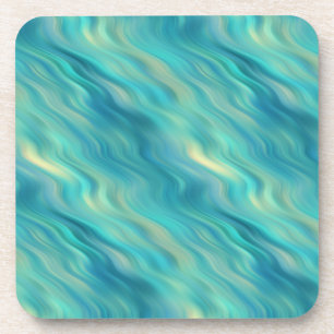 Blue Hydrangea Wavy Texture Coaster