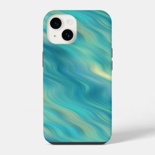 Blue Hydrangea Wavy Texture iPhone 14 Case