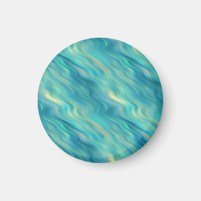 Blue Hydrangea Wavy Texture Magnet (Front)