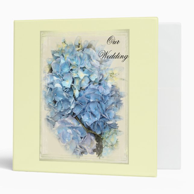 Blue Hydrangea Wedding Binder (Front/Inside)