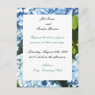 Blue Hydrangea Wedding Invitation