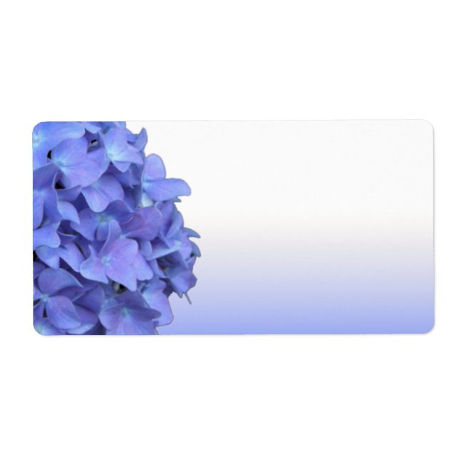 Blue Hydrangea Wedding Labels (Front)