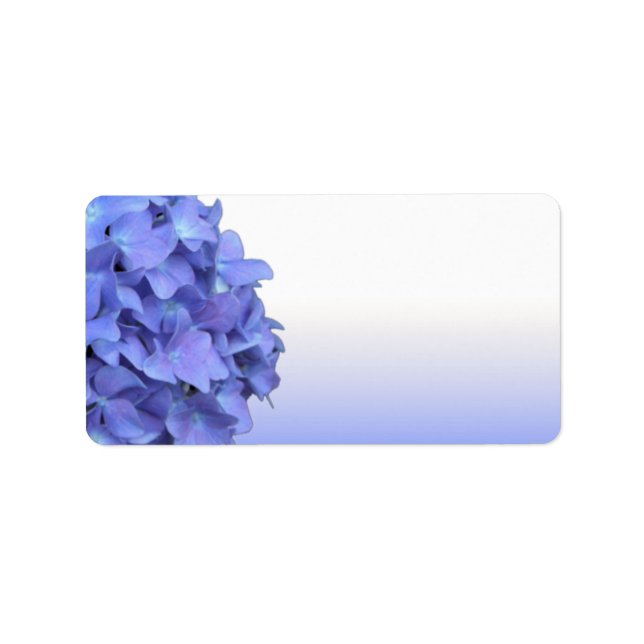 Blue Hydrangea Wedding Labels (Front)