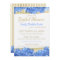 Blue Hydrangeas and Gold Stripes Bridal Shower