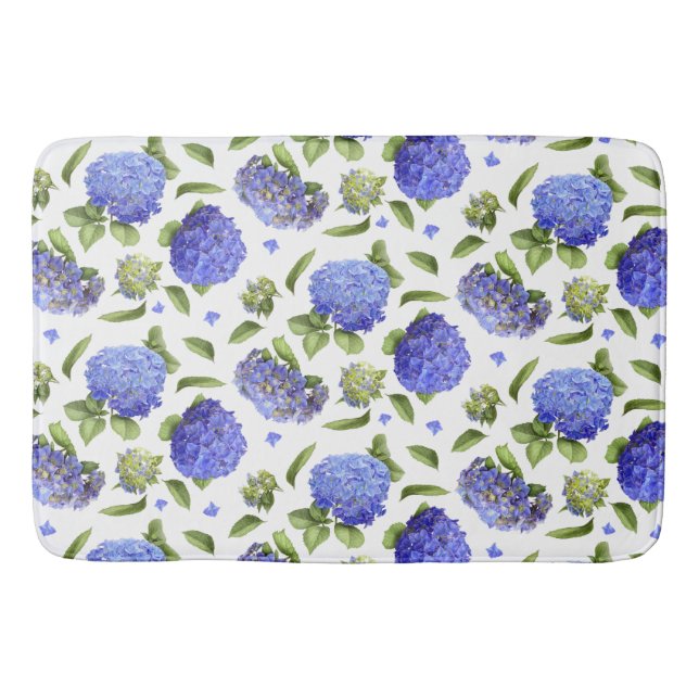 Blue Hydrangeas Bath Mat (Front)