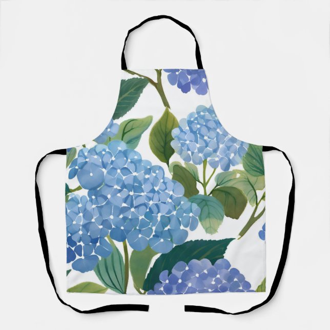 Blue Hydrangeas | Beautiful Floral Bush Apron (Front)