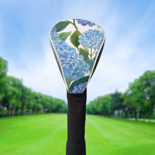 Blue Hydrangeas   Beautiful Floral Bush Golf Head Cover