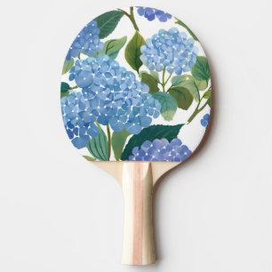 Blue Hydrangeas   Beautiful Floral Bush Ping Pong Paddle