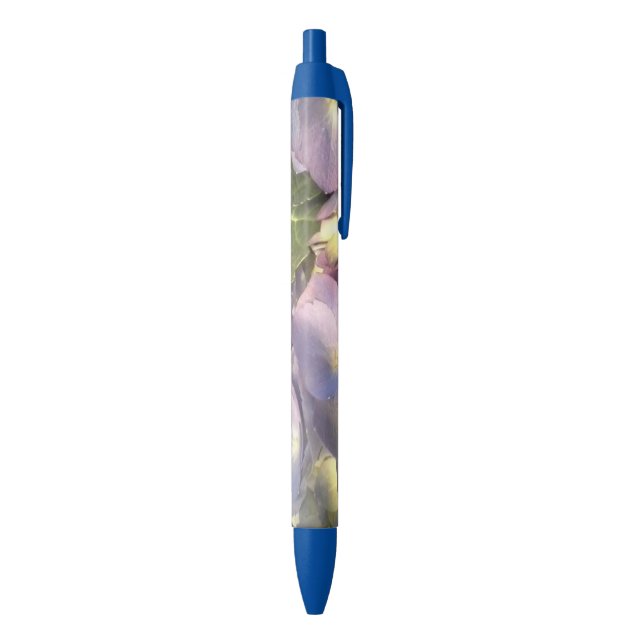 Blue Hydrangeas Black Ink Pen (Bottom (Vertical))