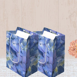 Blue Hydrangeas Blooms  Medium Gift Bag