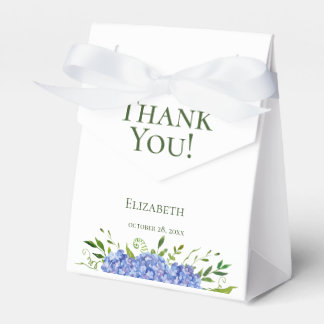 Blue Hydrangeas Bridal Shower Thank You Favor Box