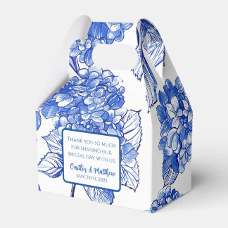 Blue Hydrangeas Collection Personalized Favour Box