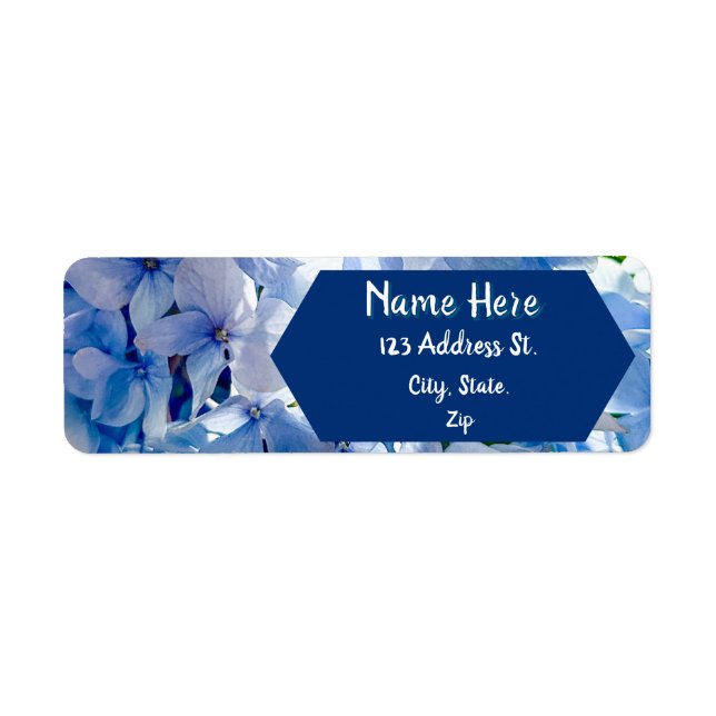 Blue Hydrangeas Custom Name (Front)