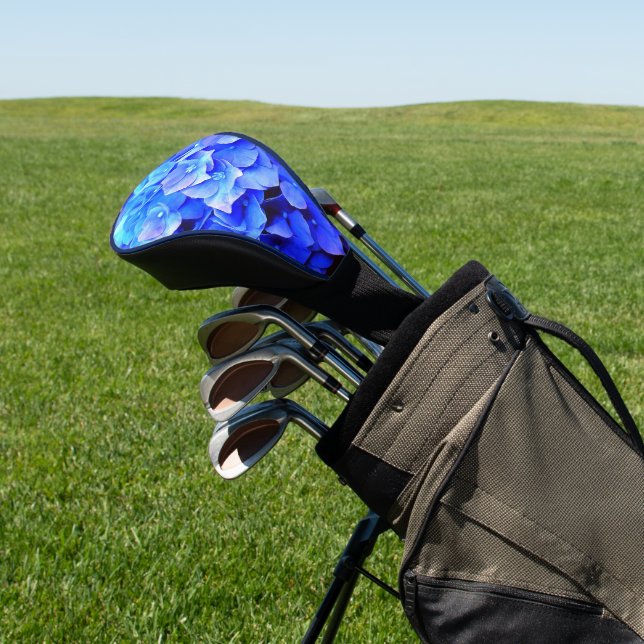 Blue Hydrangeas Driver Golf Head Cover (In Situ)