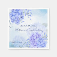 Blue hydrangeas elegant Retirement party