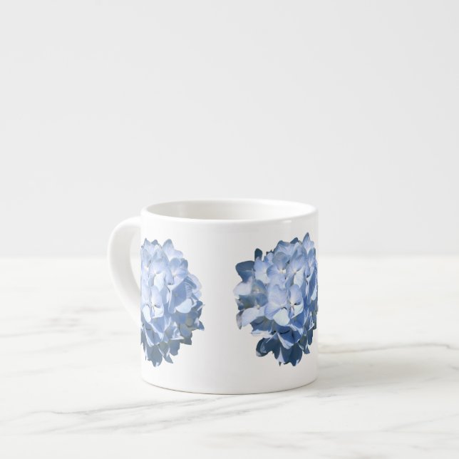 Blue Hydrangeas Espresso Cup (Front Left)