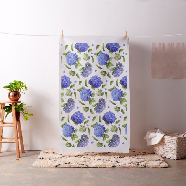 Blue Hydrangeas Fabric (In Situ)