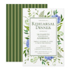 Blue Hydrangeas Floral Watercolor Rehearsal Dinner