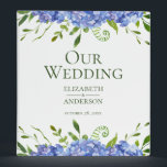 Blue Hydrangeas Floral Wedding Photo Album Binder<br><div class="desc">This beautiful wedding photo album with wispy natural greenery and multi-hued blue hydrangeas is perfect for keeping all your wedding photos and momentos that friends and family will share with you at and after your big day! To organize all your memories simply fill this album with clear photo protector sheets...</div>
