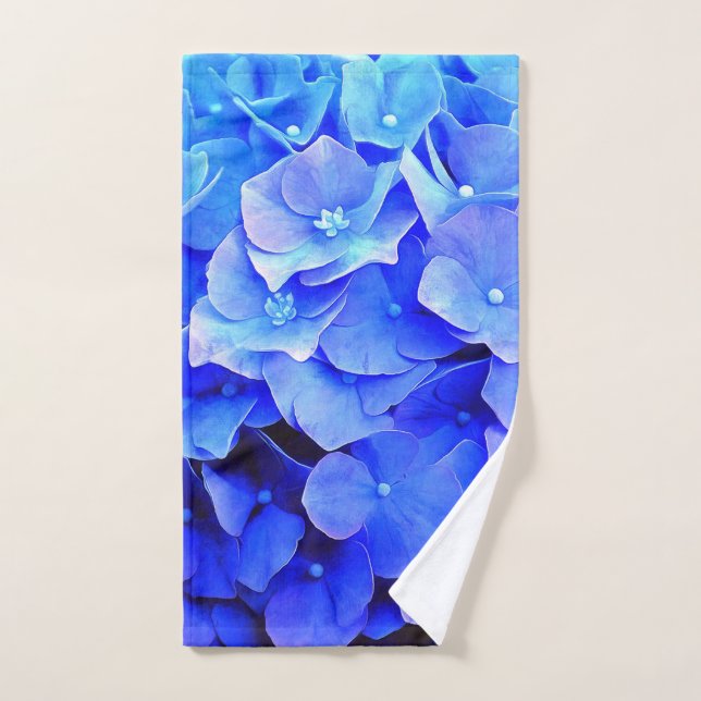 Blue Hydrangeas Hand Towel (Hand Towel)