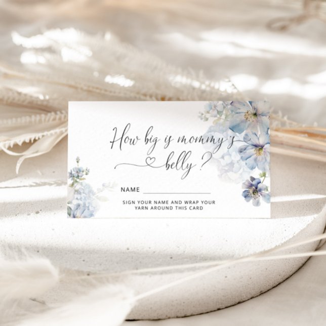 Blue Hydrangeas how big is mommy's belly Enclosure Card (Creator Uploaded)