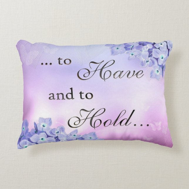 Blue Hydrangeas Lasting Love  Accent Pillow (Front)