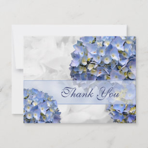 Blue Hydrangeas Merci Cartes